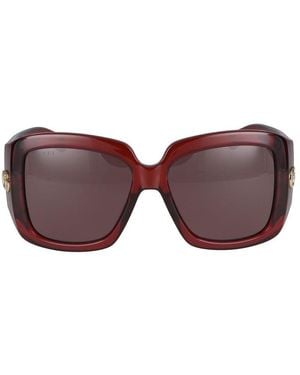 Gucci Square Frame Sunglasses - Brown