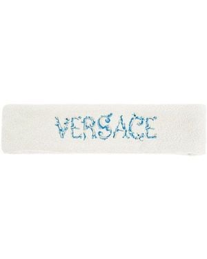 Versace Logo-Embroidered Headband - Black