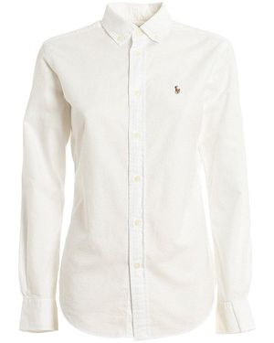 Polo Ralph Lauren Cotton Oxford Long Sleeve Buttondown - White