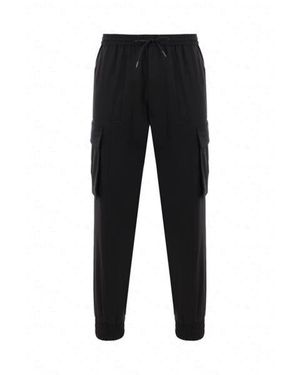 Juun.J Drawstring Straight Leg Trousers - Black