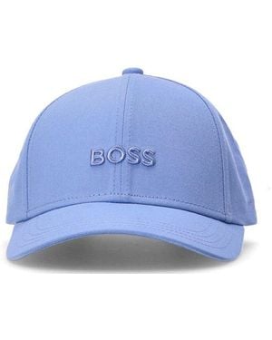 BOSS Logo Embroidered Baseball Cap - Blue