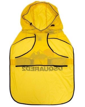 DSquared² Logo-Printed Climb Hooded Pet Jacket - Yellow