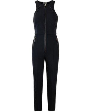 Elisabetta Franchi Double-Layer Crêpe Jumpsuit - Black
