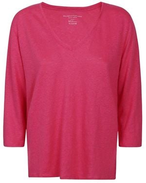 Majestic Wide-Neck T-Shirts - Pink