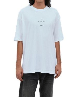 Song For The Mute Oversized Logo Printed Crewneck T-Shirt - White