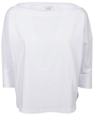 Snobby Sheep Boat Neck Top - White