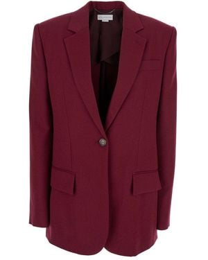 Stella McCartney Single-Breasted Flannel Jacket - Purple