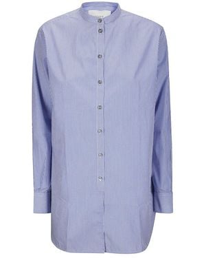 Studio Nicholson Long-Sleeved Striped Shirt - Blue