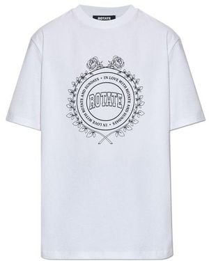 ROTATE BIRGER CHRISTENSEN Graphic T-Shirt - Grey