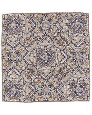 Brunello Cucinelli Reversible Pocket Square Scarf - Grey