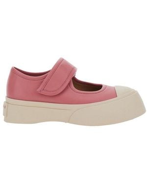 Marni Mary Jane Round-Toe Sneakers - Red