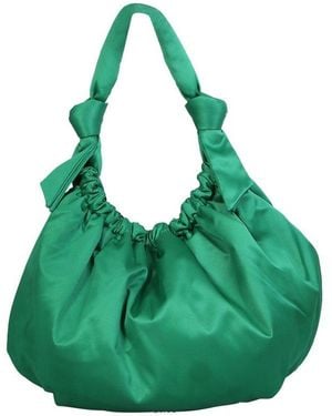 Ganni Knot Detailed Strapped Shoulder Bag - Green