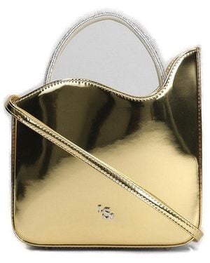 Le Silla Ivy Metallic Effect Small Tote Bag - White