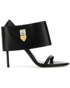 Givenchy Shark Lock Detailed Sandals - Black