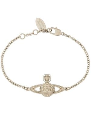 Vivienne Westwood Orb Embellished Chain-link Bracelet - Metallic