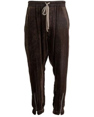 Rick Owens Drop-Crotch Drawstring Trousers - Black