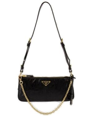 Prada Re-Edition 2002 Zipped Shoulder Bag - Black