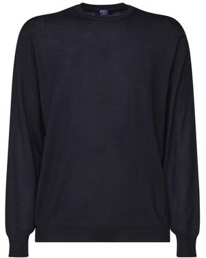 Fedeli Crew Neck Sweater - Blue