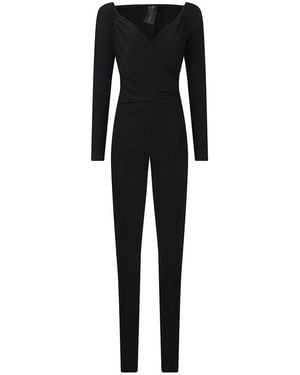 Norma Kamali Off-Shoulder Jumpsuit - Black