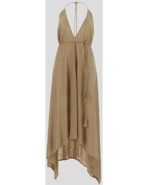 Alanui Get Lost Dress Sand - Natural