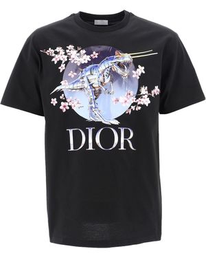Dior Dior X Sorayama Dinosaur Printed T-shirt - Black