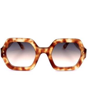 Isabel Marant Hexagonal Frame Sunglasses - Multicolour