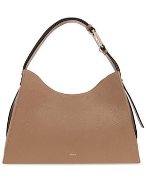 Furla Nuvola Zipped Shoulder Bag - Brown