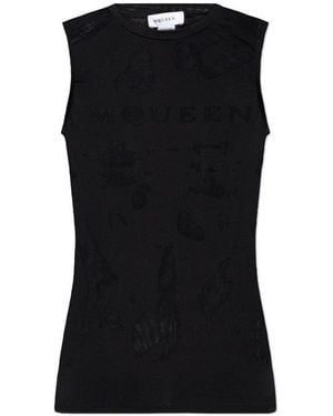 McQueen Logo Top - Black