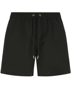 Agnona Elasticated Drawstring Waistband Swim Shorts - Black