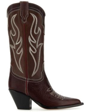 Sonora Boots Western Embroidered Boots - Brown
