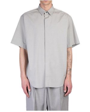 Fear Of God Short Sleeved Oxford Shirt - Gray