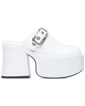 Marc Jacobs The J Marc Buckle Fastened Clogs - White