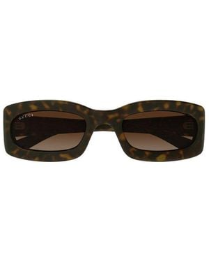 Gucci Rectangular Frame Sunglasses - Multicolour