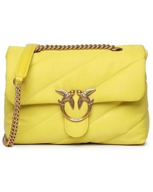 Pinko Love Puff Quilted Crossbody Bag - Yellow