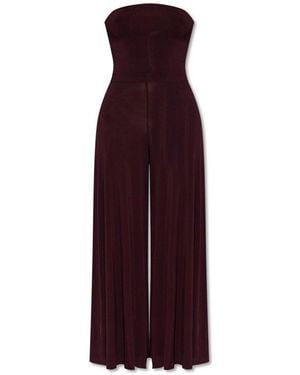 Alaïa Soft Jersey Bustier Jumpsuit - Black