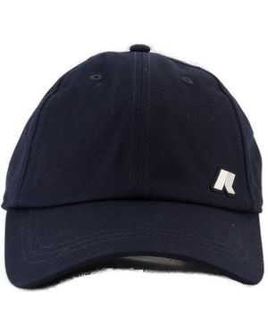 K-Way Logo Patch Curved Peak Cap - Blue