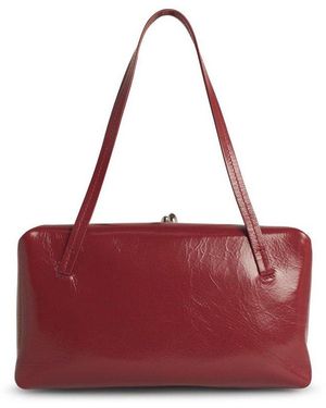 Jil Sander Small Leather Goji Pillow Shoulder Bag in Red | Lyst
