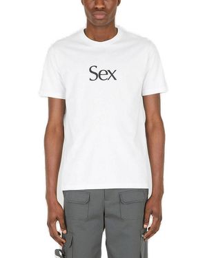 More Joy Logo Printed Crewneck T-Shirt - White