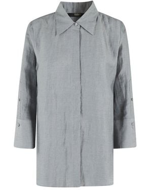 Seventy Long-Sleeved Straight-Hem Shirt - Gray