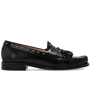 Stuart Weitzman Studs Embellished Flat Shoes - Black
