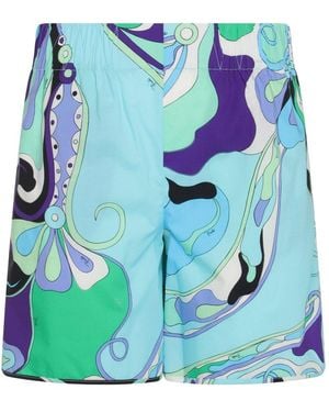 Emilio Pucci Cotton Shorts - Blue