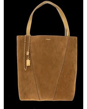 Chloé Chloe Spin Medium Tote Bag - Metallic