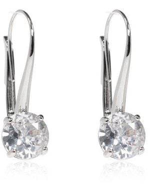Balenciaga Earrings With A Shimmering Crystal - Metallic