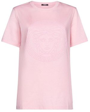 Versace Short-Sleeved Crewneck T-Shirt - Pink