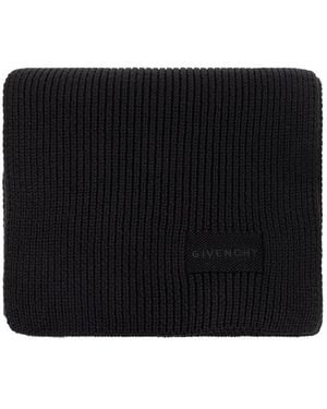 Givenchy Scarf With Embroidered Logo - Black
