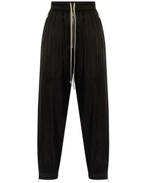 Rick Owens Zipped Drawstring Trousers - Black