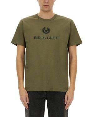 Belstaff Logo Crew Neck T-Shirt - Green