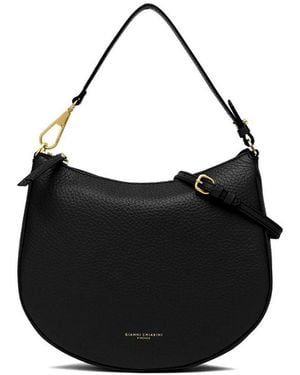 Gianni Chiarini Logo Lettering Brooke Shoulder Bag - Black