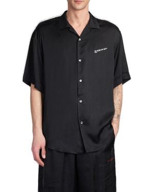ih nom uh nit Crowned Mask Bowling Shirt - Black