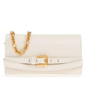 Balmain Shuffle Chain Crinkled Effect Wallet - Natural